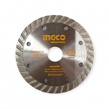 Алмазный режущий диск, 115 х 22 мм, турбо