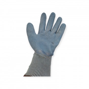 Перчатки утепленные акриловые со вспененным латексным покрытием, синие 3/4 двойной облив ЗИМНИЕ -36
